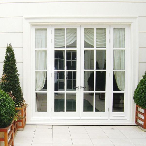 Алюминиевые современные двойные двери качания Bathroom входной двери главного входа окна алюминиевые стеклянные