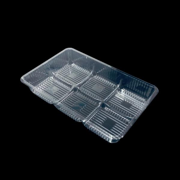 Custom Food Safe PET Blister Tray with 6 Cavities for Bakery Packaging