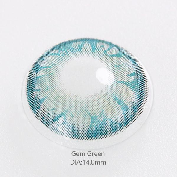 Косметический цвет контактных линзов зеленого цвета самоцвета глаза смешивает Odm 8.5mm