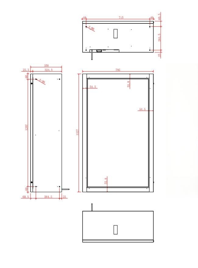 55 Inch Vertical Transparent LCD Display Cabinet for Tall Product and Brand Presentation