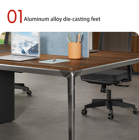 Diseño contemporáneo Escritorio para dos, cuatro o seis personas Muebles modulares de madera, metal, hierro para el hogar o la escuela Apoyo a la personalización de oficinas