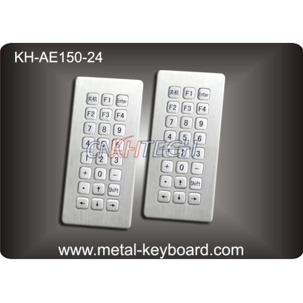 Top panel mounting 24 Keys Stainless Steel Keyboard Industrial Waterproof