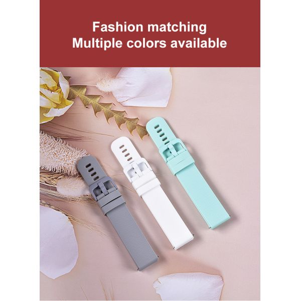 Silicone Watch Bands For Smartwatches · Stainless Steel Buckle - Customizable Colors | Made In China By SHX