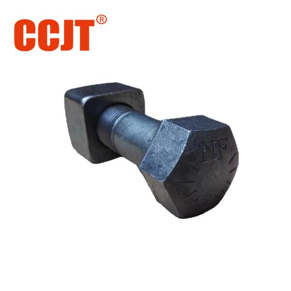 High Strength Carbon Steel Black Surface Treatment Excavator Spare Parts Track Chain Shoe Bolt And Nut