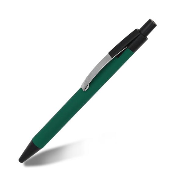Colorful Metal Ballpoint Pen Press Style Classic Aluminum Ball Pen With Clip