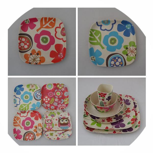 BIO-DEGRADABLE BAMBOO FIBER PLATE, DISHWASHER SAFE, HEALTHY,