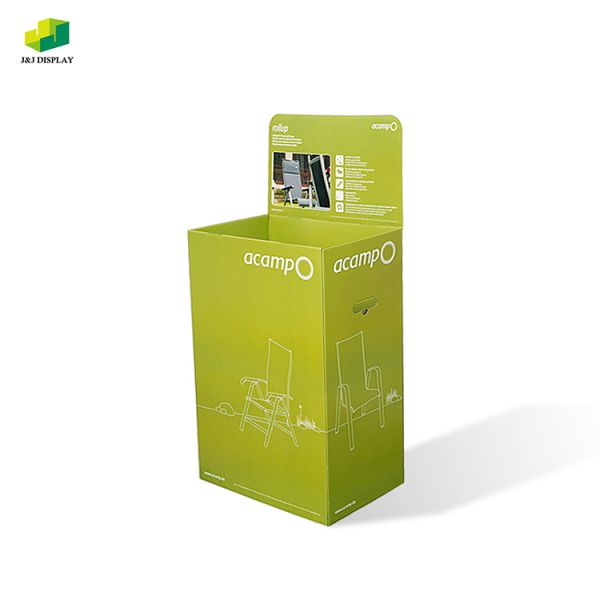 Exhibition Corrugated Cardboard Floor Display Tiered Display Stand For Commodity Retail
