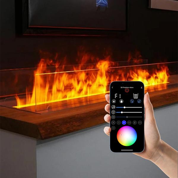 Modern Fireplace Led Electric Fireplace Remote Control Waterproof And Safe For Children