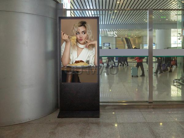 New Fashion Kiosk 65inch Advertising Equipment Light Pole Video Led Outdoor Street Self Service Kiosk