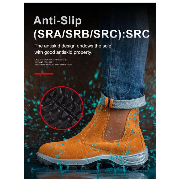 Non Slip Welding Safety Shoes Durable Leather Safety Shoes For Men