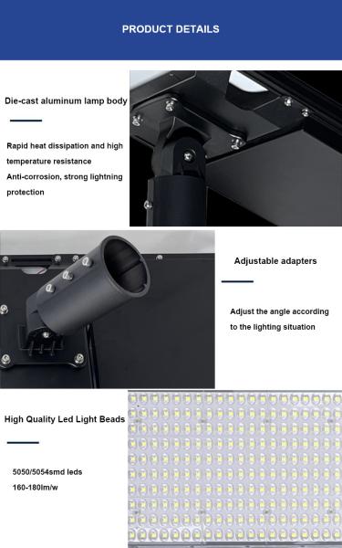 Aluminum All in One Solar Led Street Light Microwave Sensor in Smart Cities