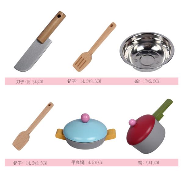 Игра роли дома 84cm деревянная устанавливает еду игры роли головоломки 60cm деревянную