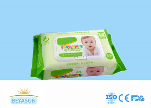 Limpezas molhadas descartáveis Flushable do bebê natural para a mão/limpeza de boca