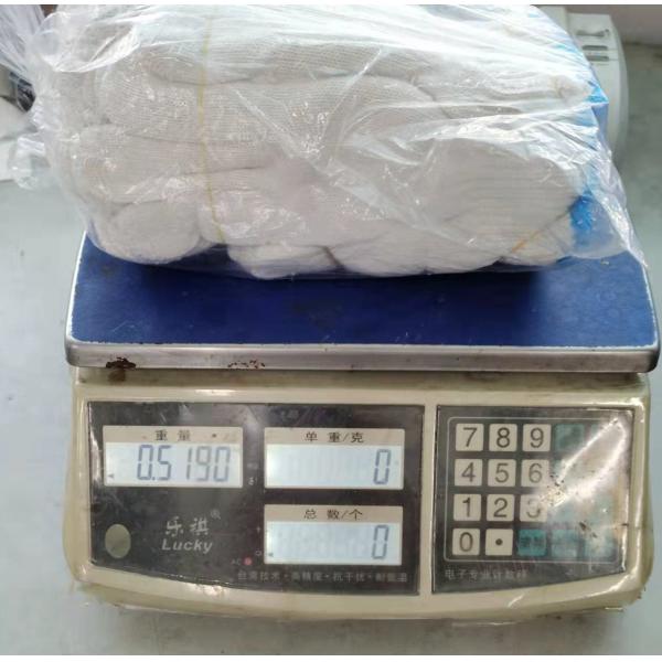 Датчик 7 500g всеобщих перчаток работы хлопок-сырца низкой цены перчаток хлопка белых самых дешевых защитных хороший качественный