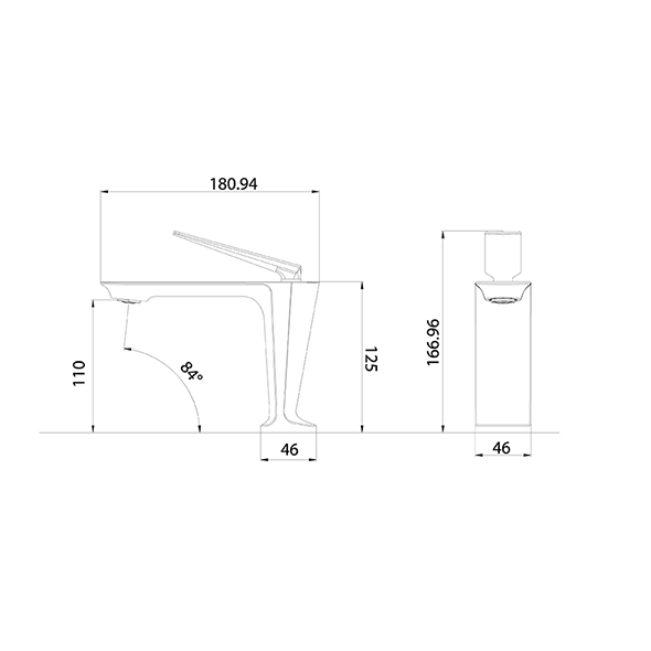 166.96mm Modern Sink Faucets Fingerprint Resistant Hot And Cold Basin Taps Orin OR16001-1