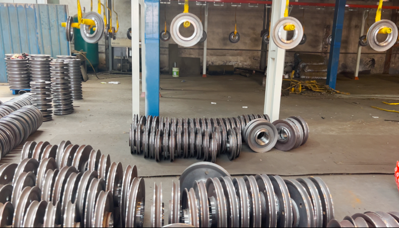 35# Cast Steel Heavy Duty Wire Rope Pulley and Crane Sheave with Customizable Size for Construction Lifting