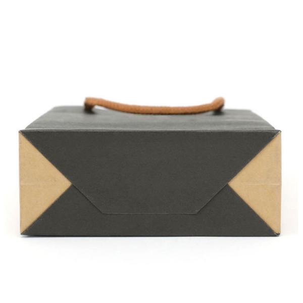Glossy Lamination Recycled Kraft Shopping Bags With Handles