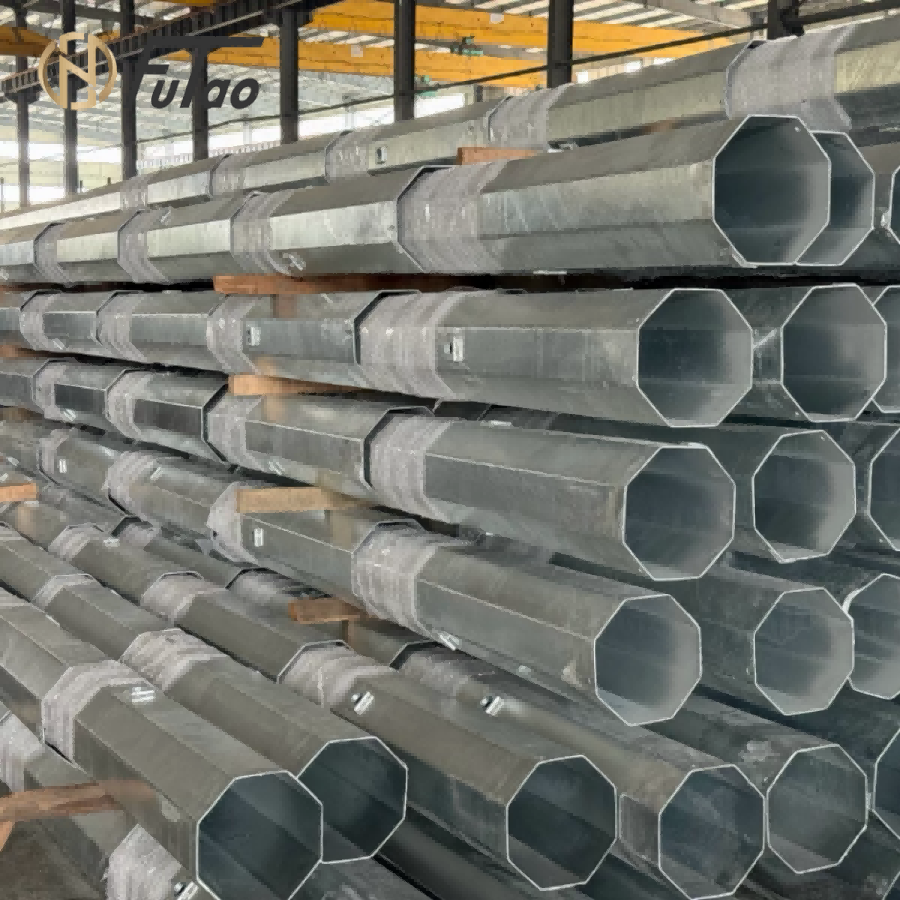 11m 11kV-33kV Hot Dip Galvanized Steel Electrical Pole – Q235B / Q355B Octagonal Utility Pole for Medium-Voltage Overhead Lines
