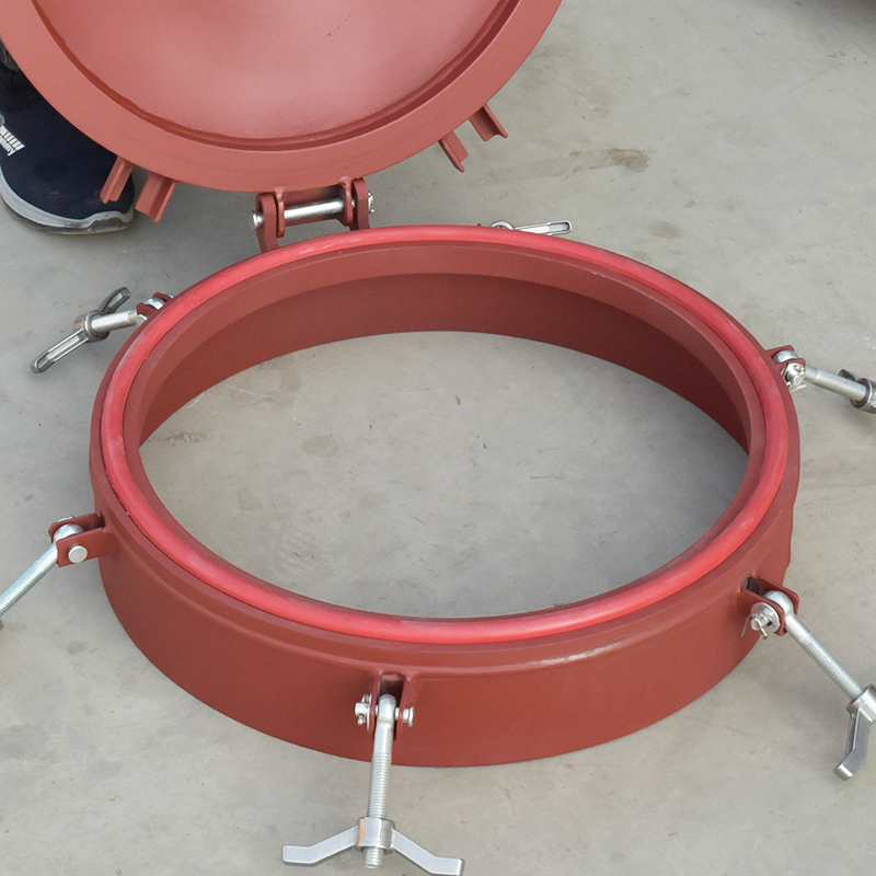 Corrosion Resistant DN500 Carbon Steel Quick Opening Manhole Cover For 90% Concentrated Sulfuric Acid