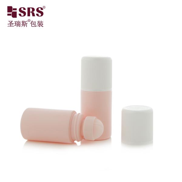 RPPC1-60ML Customize Pink Matte Plastic PP PCR Eco Friendly Material Antiperspirant Gel Roller Ball Bottle