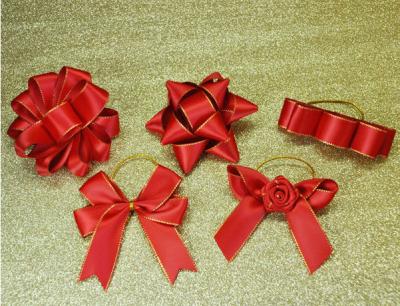 3Inch Personalized Tie satin ribbon bow , Floral , Elastic , twist tie gift bow