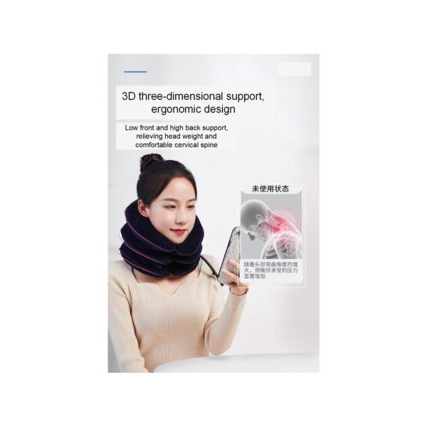 Portable Full Velvet Adjustable Neck Collar Pillow Brace for Neck Cervical Traction