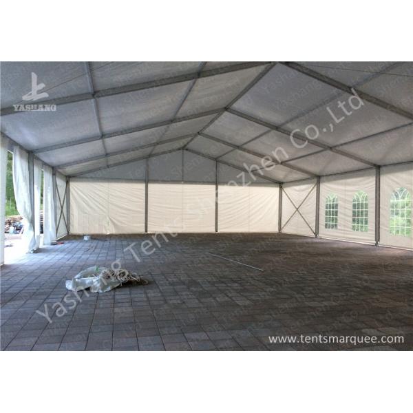 Hard Anodized Aluminium Frame Tents , White waterproof party tents PVC Fabric Cover
