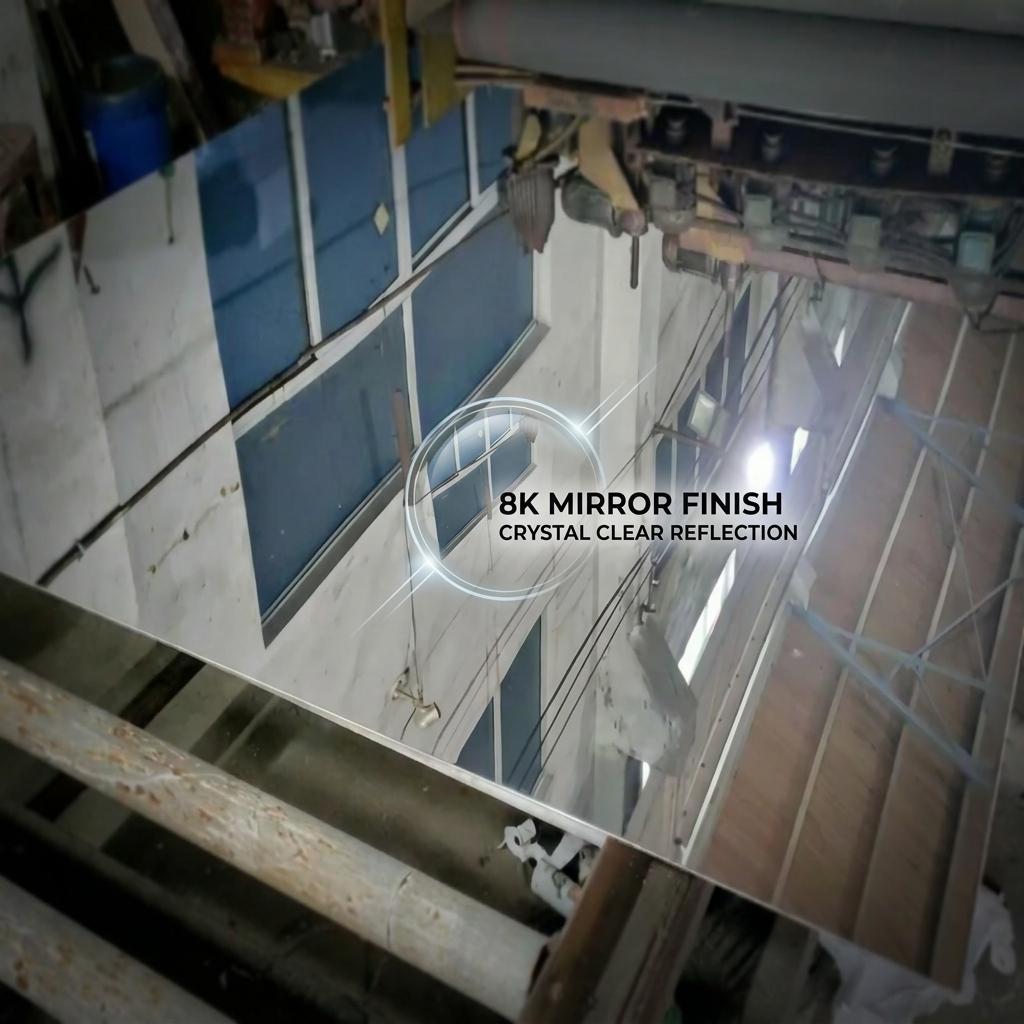 430 Mirror Finish Stainless Steel Sheet 8K Polished Decorative Reflective Panel 0.5mm-3.0mm