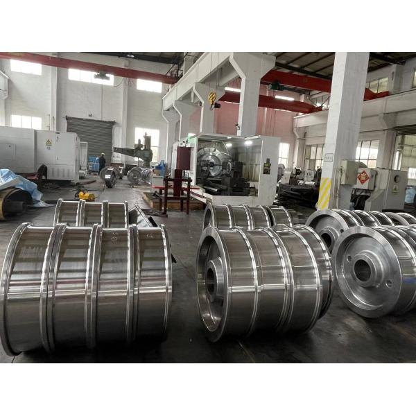 Partes de acero forjado pesado probadas por ultrasonido para ruedas de grúa de contenedores de pórtico