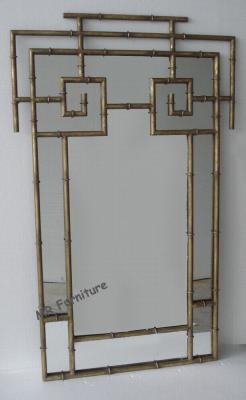 Beautiful Metal Mirror Wall Decor Pagoda Bamboo Design Powder Coating Finish