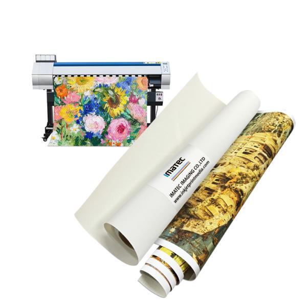 Anti-Cracking And Easy-Stretching 420gsm Wide Format Matte Inkjet Cotton Canvas For Fine Art And Photography