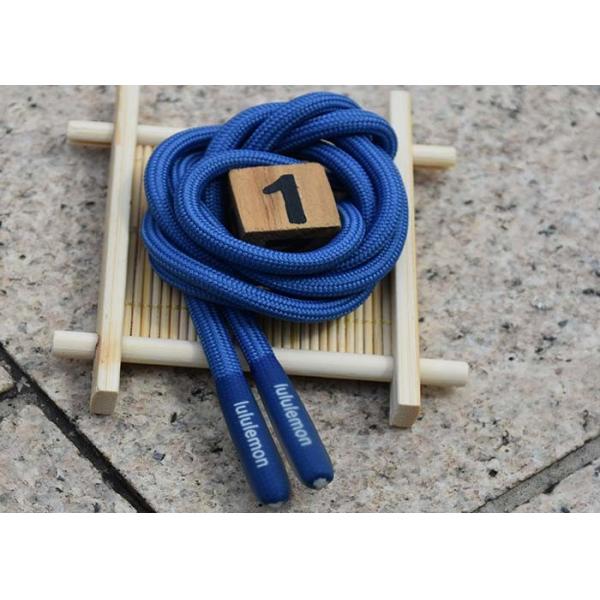 Transparent Silicone Tips Polyester Braided Rope Logo Printed