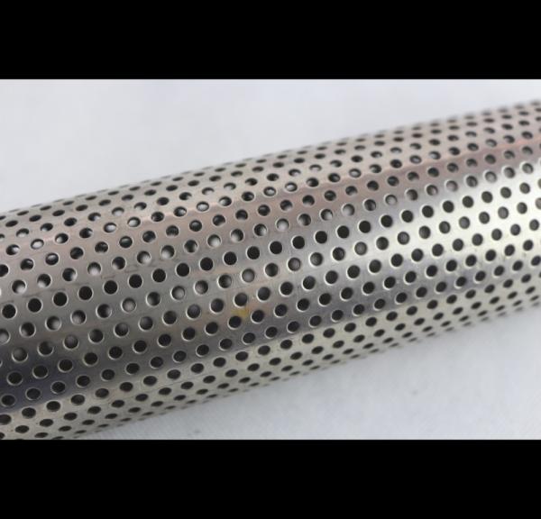 Spiral Welded Perforated Stainless Steel Tube Thickness 1mm-50mm ISO9001 Approved