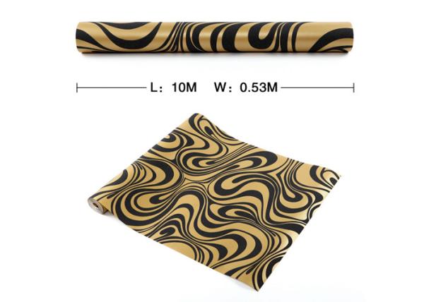 0.7*8.4m Modern Strippable Non Woven Wallpaper With Bronzing Color
