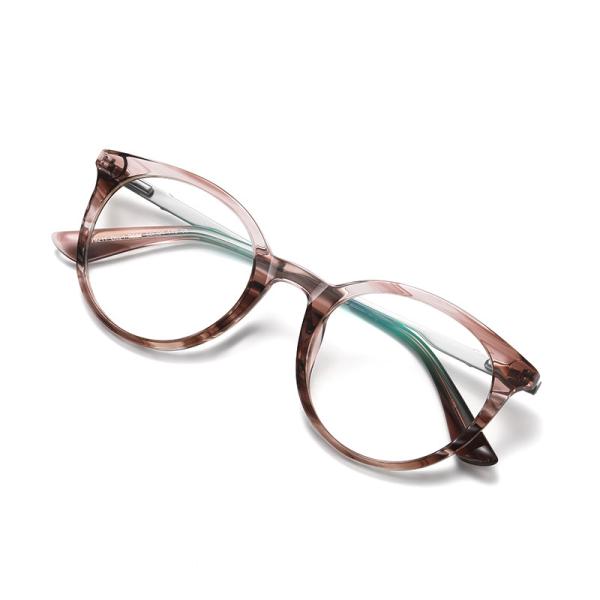 Retro Round Acetate Metal Glasses Blue Light Blocking Gaming Computer Anti UV Glare