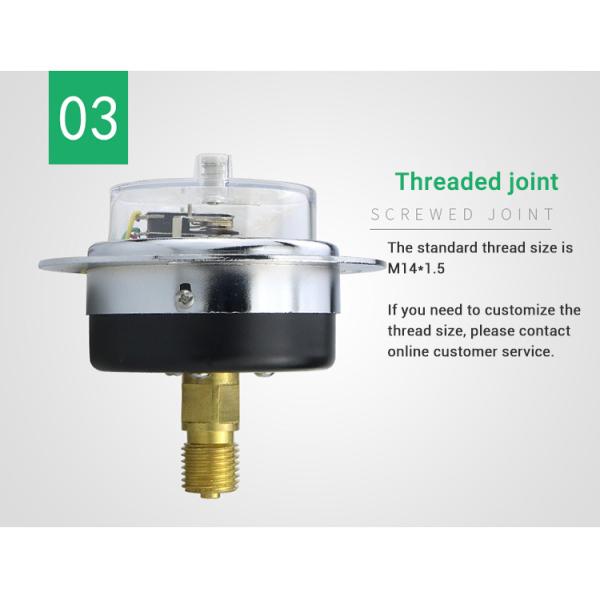 Electric Contact Pressure Gauge with 2.5% Precision and 62.5mm Back Belt Installation