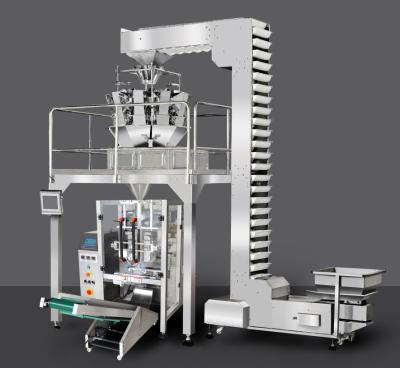 alimentos de animais de estimação 50g-1000g que pesam e máquina de embalagem vertical do selo da suficiência do formulário do pesador do multihead da cabeça da máquina de empacotamento 10