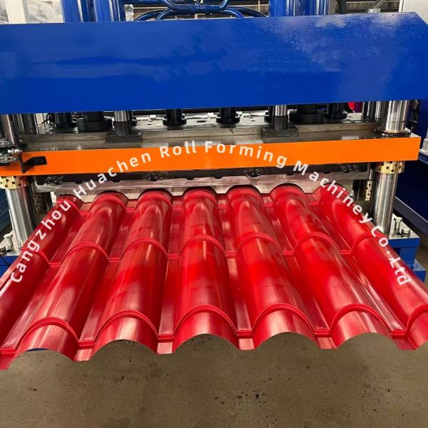 Customizable Glazed Tile Roll Forming Machine with 18 Stations and Chain Drive for Steel Roof Step Tile Production