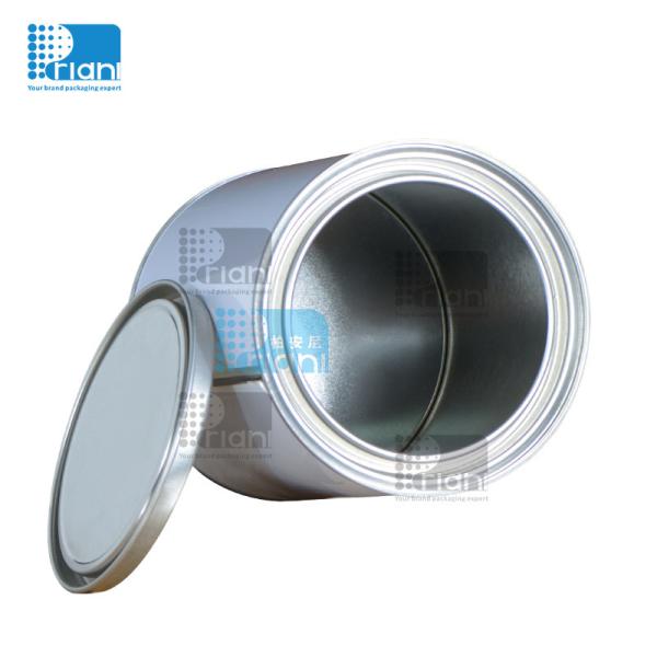 Round Paint Tin Cans 1 Liter -5 Liter Empty Paint Tins White Coating