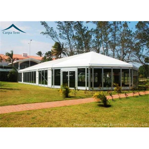Customized Size White PVC Tent Fabric Mixed  Marquee Party Tents For Outdoor Commercial Activity