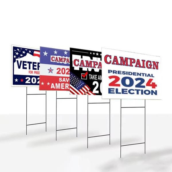 Customized 2mm PVC Cartoon Yard Signs for USA Campaigns 5-7 Years Life Span