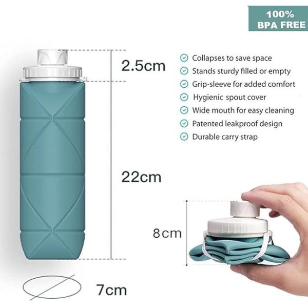 Silicone Collapsible Water Bottles Pop Its Water Bottle For Toddlers Camping Cup With Carabiner