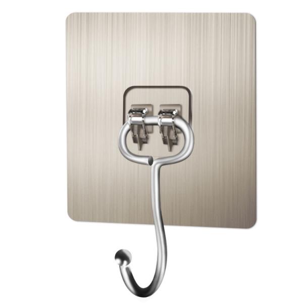 Stainless Steel Bathroom Robe Hook Self Adhesive Curtain Hooks Over Door