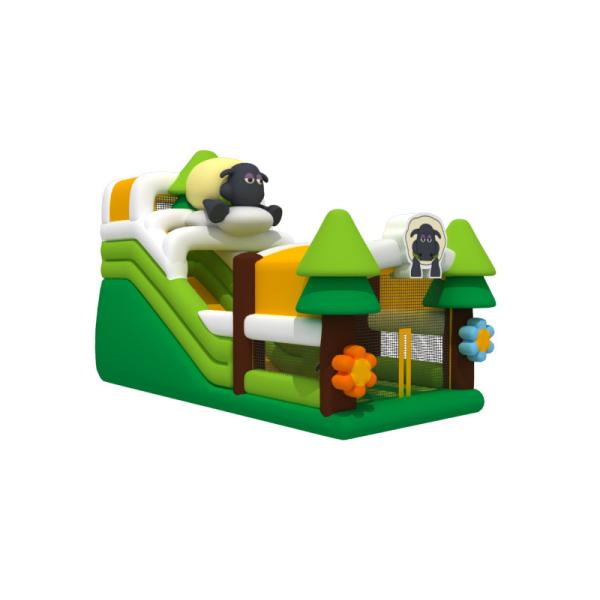 EN14960 Glissières pneumatiques à l'eau à thème mouton PVC 5x9.8x6m