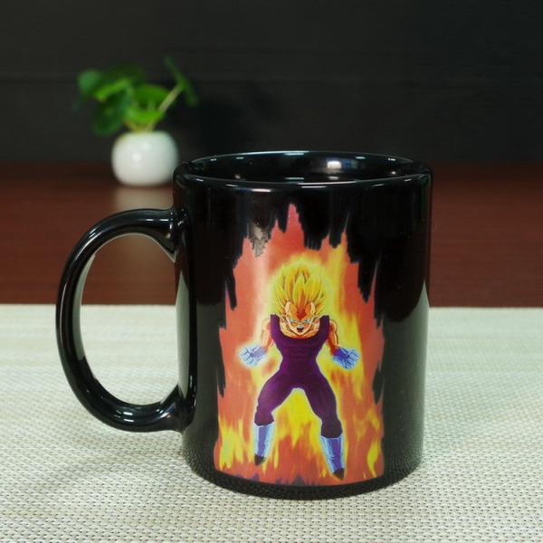 Promotional gift heat sensitive photo mug cartoon dragon ball vegeta