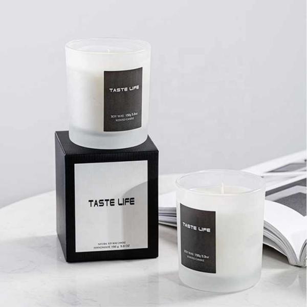Home Birthday Wedding Atmosphere Luxury Glass Soy Wax Glass Jar Scented Candles With Lid