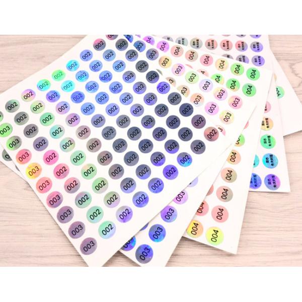 Les autocollants de papier auto-adhésifs ronds/ont numéroté des autocollants d