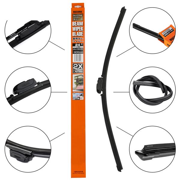 Pièces détachées de voiture Lampe à essuie-glaces en caoutchouc de 24 pouces pour pare-brise plat 09195371 28890-00Q1C 28890-40U11