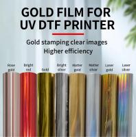 30cm UV DTF Estampagem a quente Folha filme holográfico HTV filme de transferência de calor ouro prata para superfície dura
