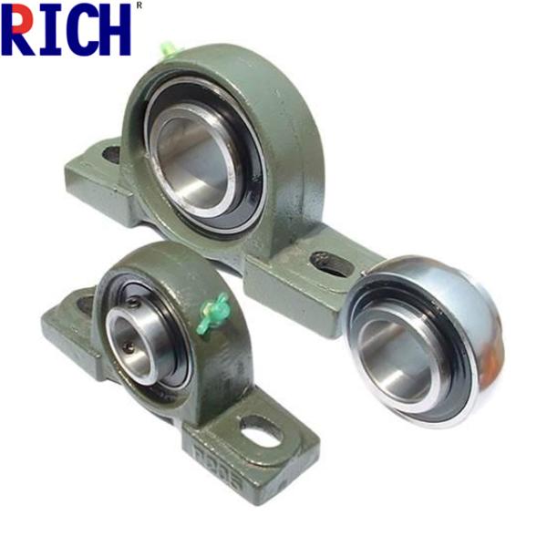 Single Row Pillow Ball Bearing , Tractor Locking Collar Bearing UCP205 Type
